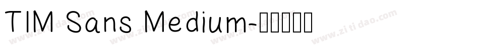 TIM Sans Medium字体转换